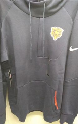 NWT Men Nike Engineer Chicago Bears Therma-Fit 1/4 Zip Thick Sideline Hoodie XL