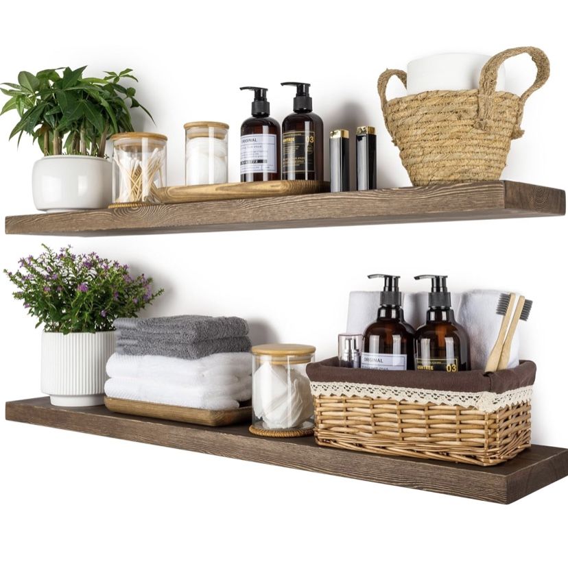 Rustic Wood Floating Shelves 36 inch
