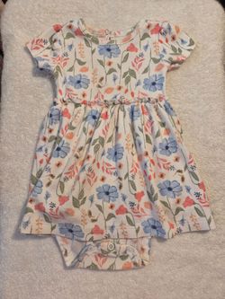 Carter's, Baby Girl, Floral Dressy Romper, 6-9 Mo