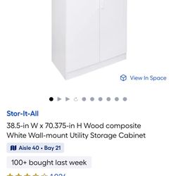 Garage Or Reach In White Cabinets