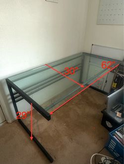 Desk glass top