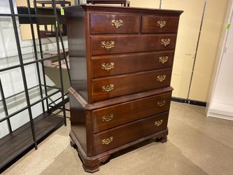 ETHAN ALLEN Georgian Chest On Chest 7-Drawer Dresser