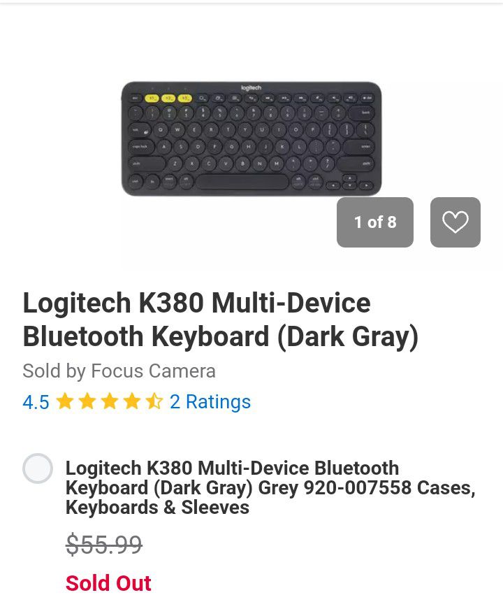 Logitech K380 Multi-Device Bluetooth Keyboard 