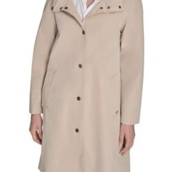 NEW Tommy Hilfiger Womens Snap Front Raincoat