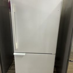 One Refrigerator  Apartment Size 