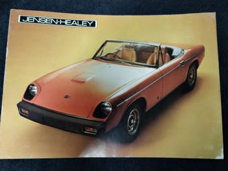 Rare vintage 1975 Jensen-Healey dealership sales brochure, color