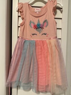 Toddler Girl Unicorn Dress Tulle