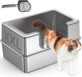 🔥new inbox🔥Cat Litter Box with Lid for Multi-Cats, Easy-Clean & Durable, 24.4*16.5*11.8inch(L*W*H)