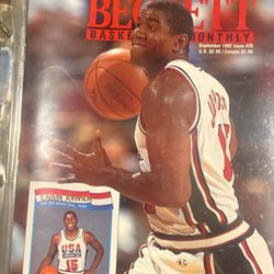 Topps and fleer basketball card and Beckett magazine lot Micheal Jordan