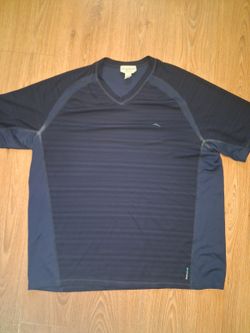Tommy Bahama Activewear Shirt 3XL Navy Striped Reversible