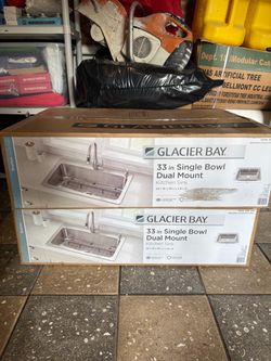NEW Glacier Bay Bratten 33” Stainless Steel Single Bowl Kitchen Sink