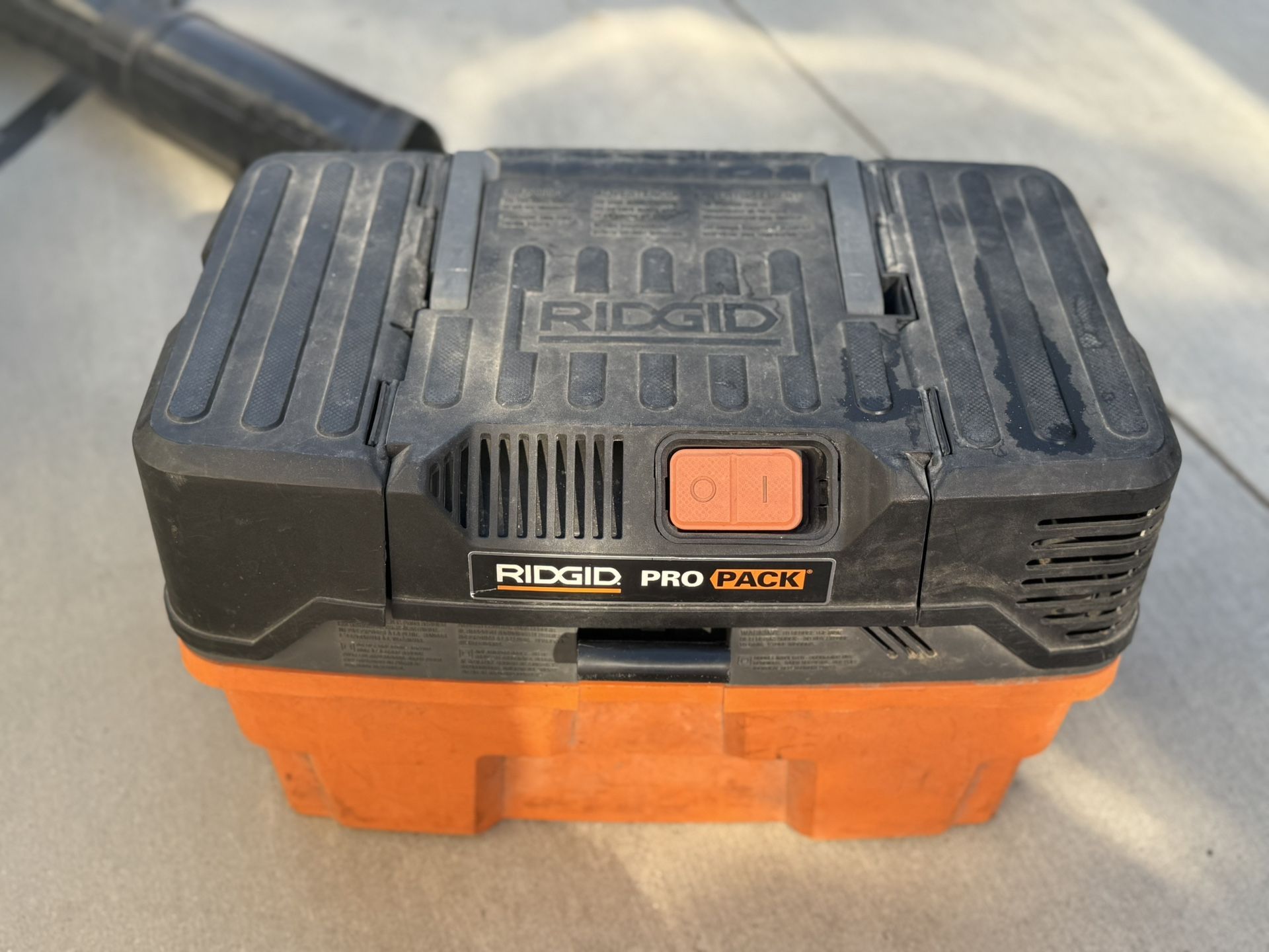 Rigid Pro Pack Wet & Dry Shop Vac Vacuum Portable 