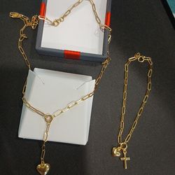 Set de cadena y pulcera 10k