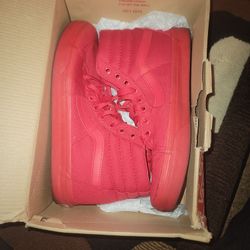 Used Red Vans Size 8.5M $25