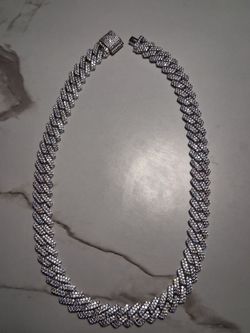 20" Moissanite Cuban Chain - Premium .925 Sterling Silver