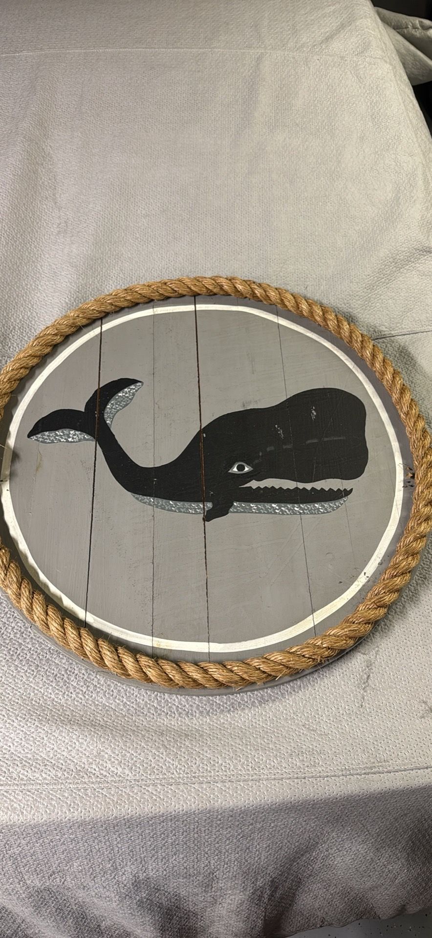 Nautical whale wall decor rope border