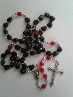 Black & Silver Skeleton Rosary