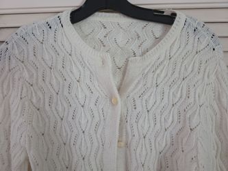 Ladies Cardigan Lace Style Sweater M/L