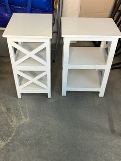 🔥 PAIR OF FARMHOUSE NIGHTSTANDS — $35! 🔥
