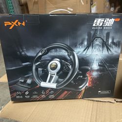 PXN PC Racing Wheel, V3 PRO 180 Degree Universal USB Car Sim Game Steering Wheel with Pedals for PC, Xbox One, Xbox Series S/X, PS3, PS4, Switch