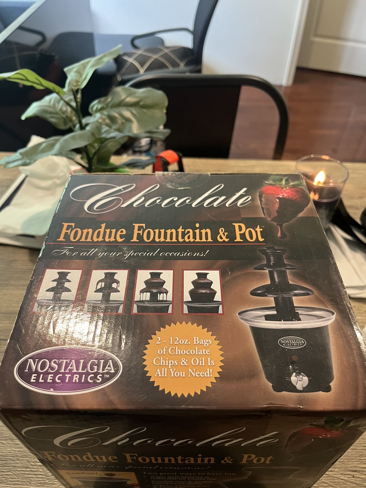 Nostalgia Electrics Chocolate Fondue Fountain & Pot