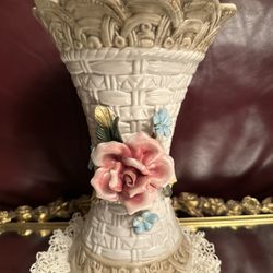  Vintage Italian Capodimonte Flower Vase