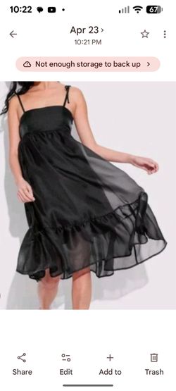 NEW W/Tags Wild Fable Women's Organza Midi Babydoll Dress Black Size XXS