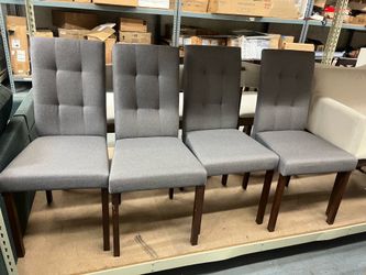 Upholstered Gray Dining Chairs - Set of 4