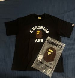 A Bathing Ape BAPE College Logo T-Shirt Black