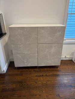 IKEA BESTÅ Storage Cabinet with Kallviken Doors Beige