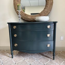 Beautiful Green 3 Drawer Wood Dresser