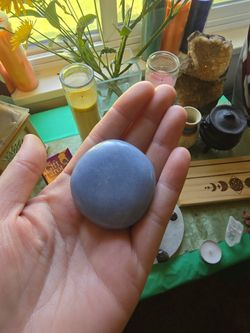 Angelite Palm Stone