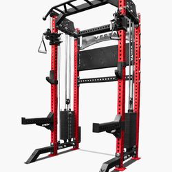 YEAR END SALE - Vesta 2in1 -3in1 - Squat Rack Power Cage Functional Trainer with Smith Machine Option 