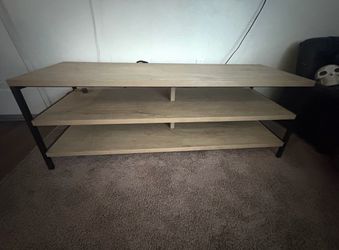 3-Tier TV Stand with Metal Frame