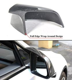 Brand New 2020-2024 Tesla Model Y Real Carbon Fiber M Style Car Side Mirror Add On Cover Caps