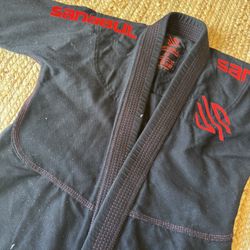 Sanabul Black BJJ Gi Jacket – A0 – Red Accents