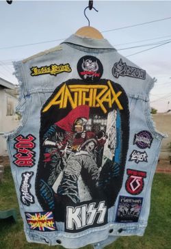 Anthrax Levi battle jacket Large.