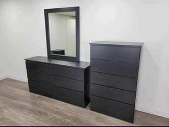 Dresser Whit Mirror And Chest - Cómoda Con Espejo Y Gavetero