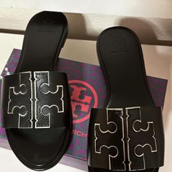 Tory Burch Sandals black and silver 