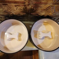 Small/Medium Ceramic Dog Or Puppy Bowl 