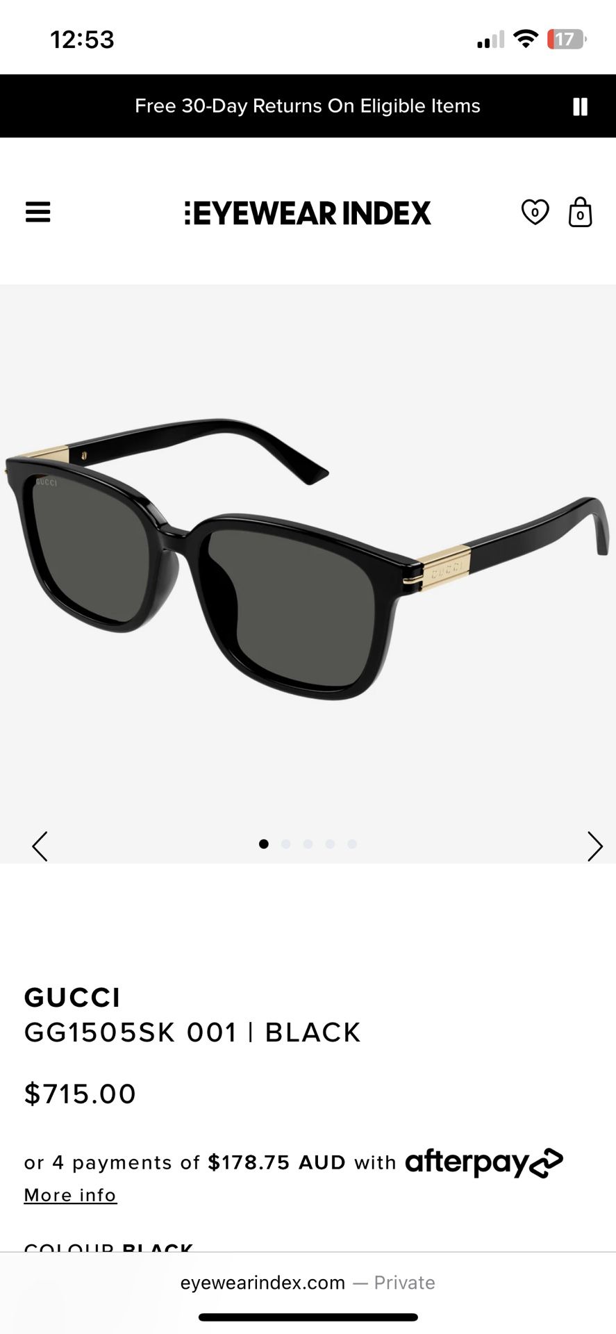 Black Gucci Sunglasses Men’s 