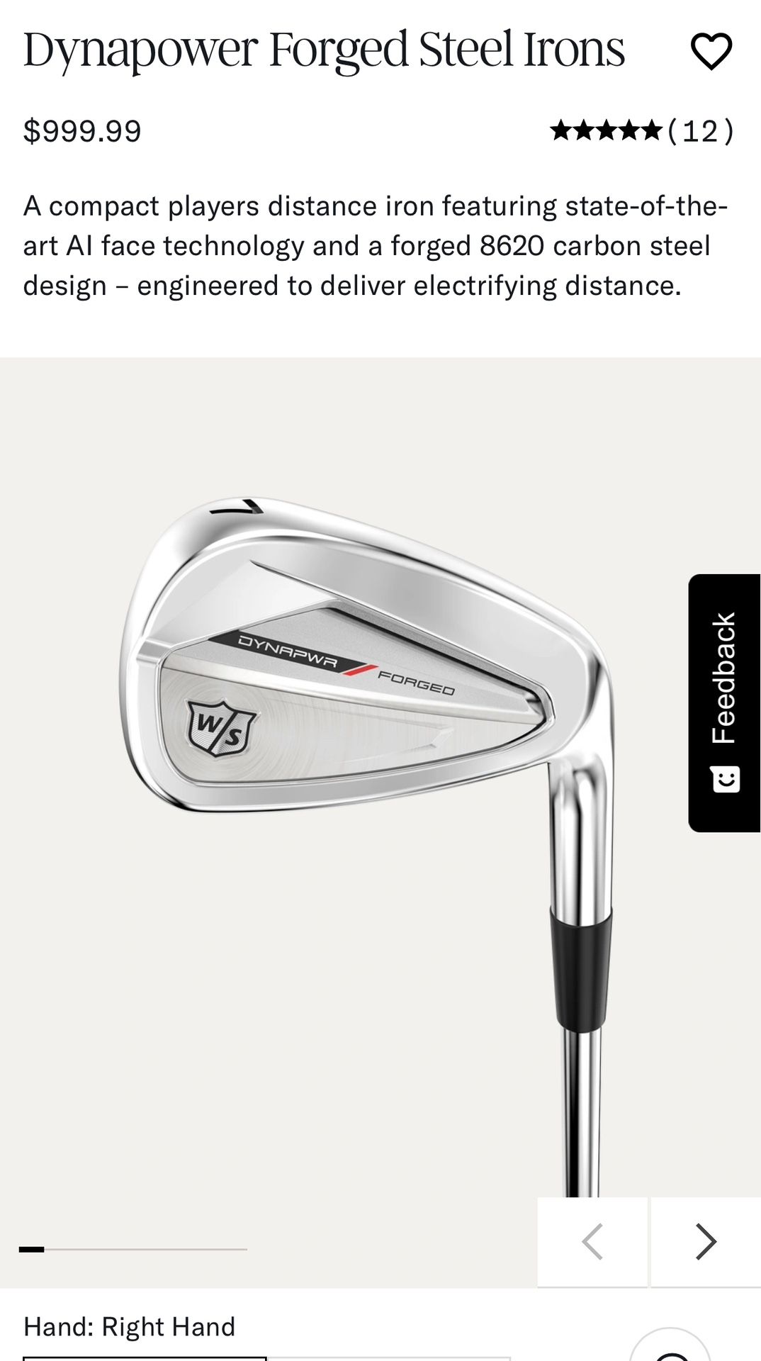 Wilson Dynapower Forged Steel Irons