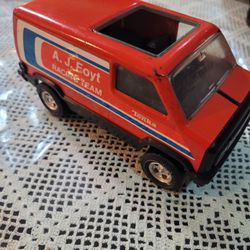 Vintage TONKA AJ Foyt Racing Team Van 1970s PRESSED STEEL Made in USA
