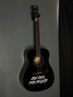 Yamaha Acoustic 6 String Guitar Black with Decal