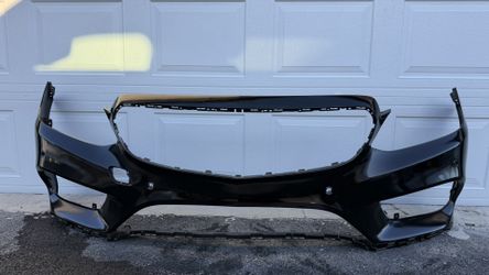 BLACK MERCEDES E CLASS AMG 2014 2015 2016 FRONT BUMPER HOLES FOR SENSORS