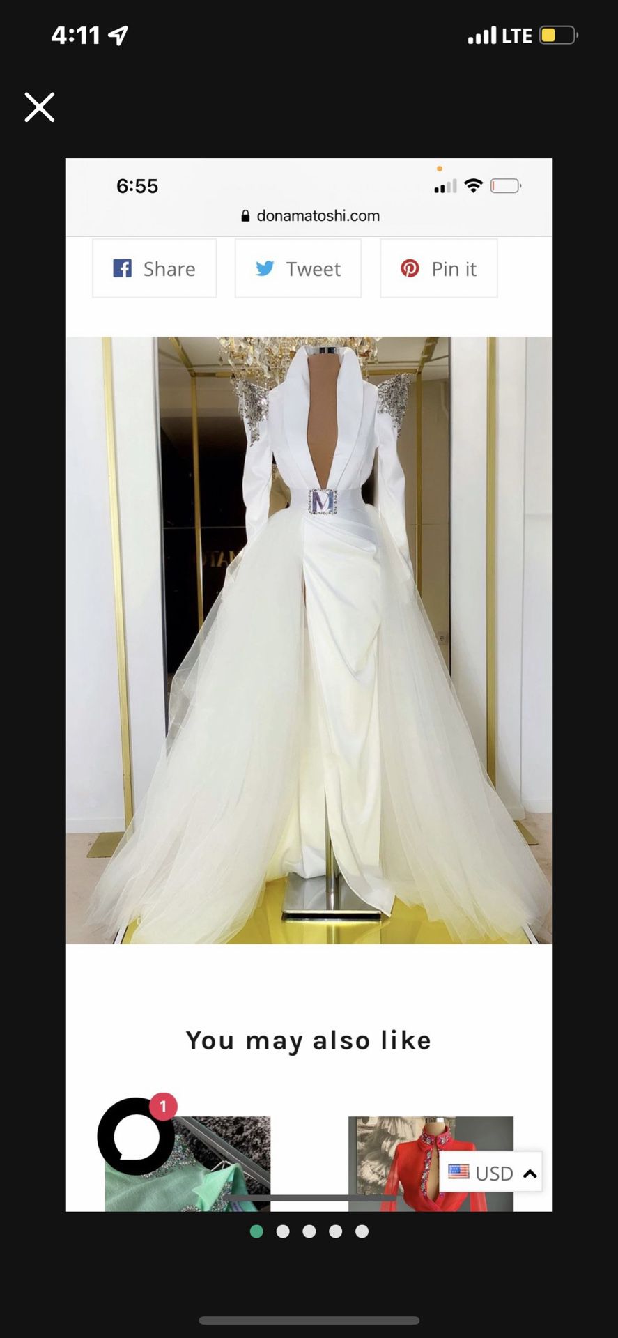 Wedding Dress For Sale Size 14 XL
