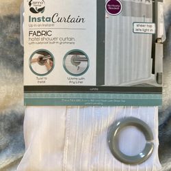 Zenna InstaCurtain Fabric Hotel Shower Curtain