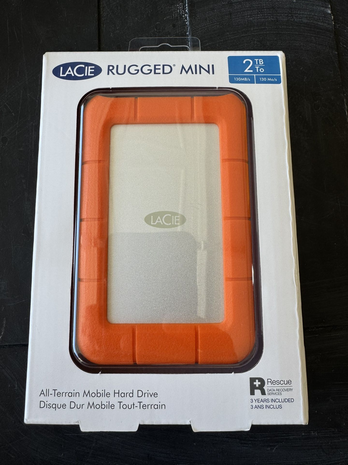 LaCie Rugged Thunderbolt USB C 2TB External Hard Drive Portable