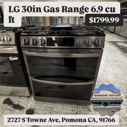 LG LTGL6937D Smart Double Oven Gas Range – Black Stainless Steel – $1799.99