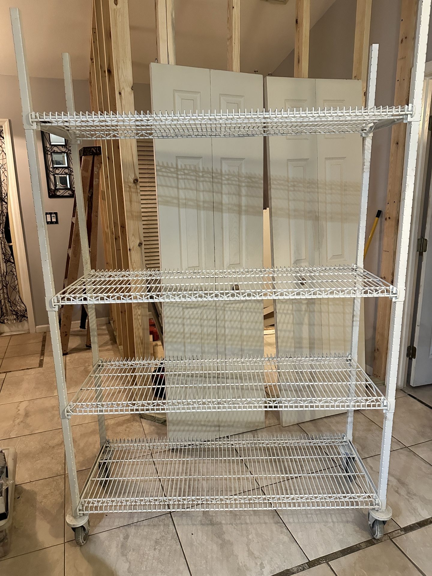 Stainless Steel Rolling Rack Adjustable